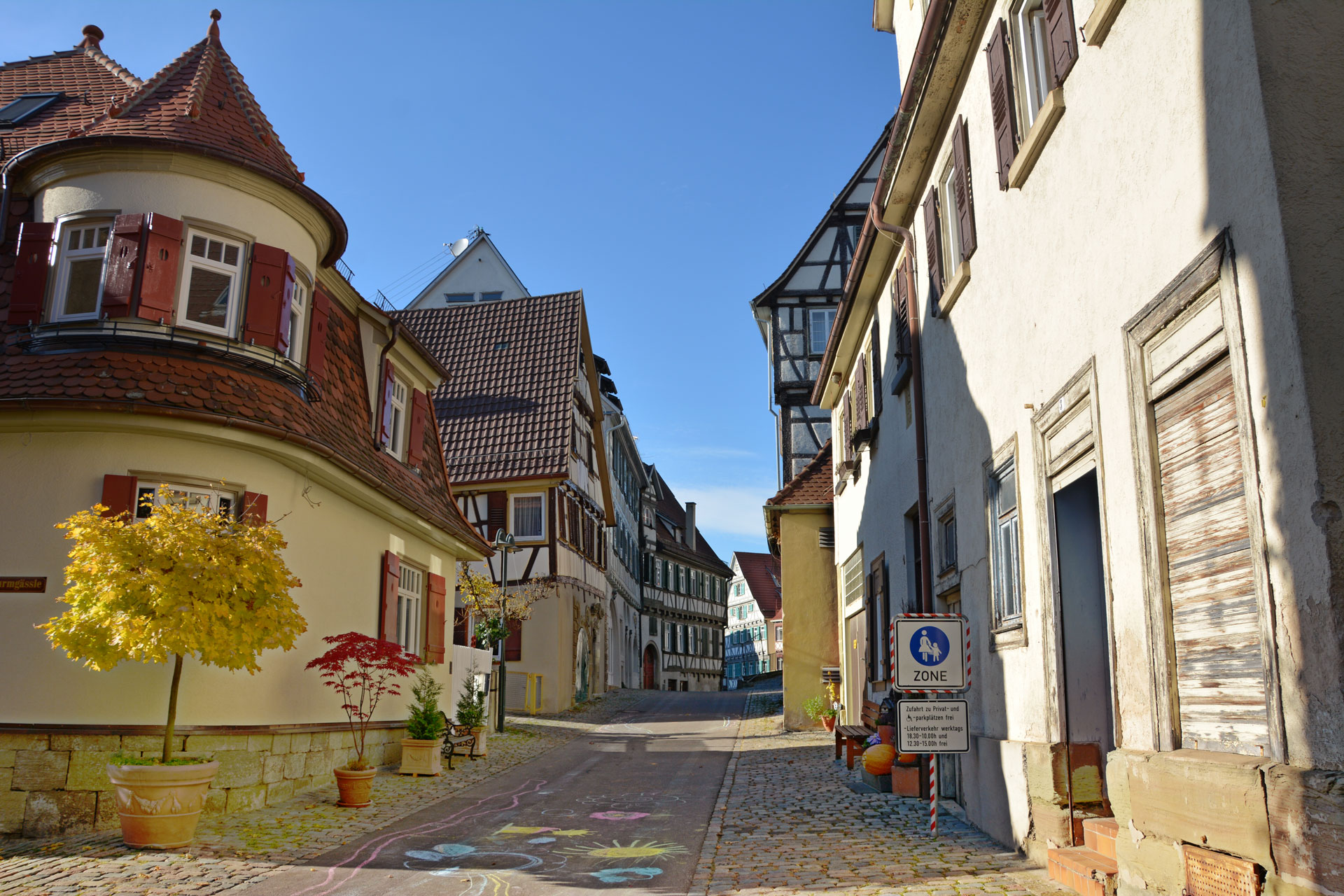 EIn sonniger Tag in der Herrenberger Altstadt © Taxi Schwaben in Herrenberg