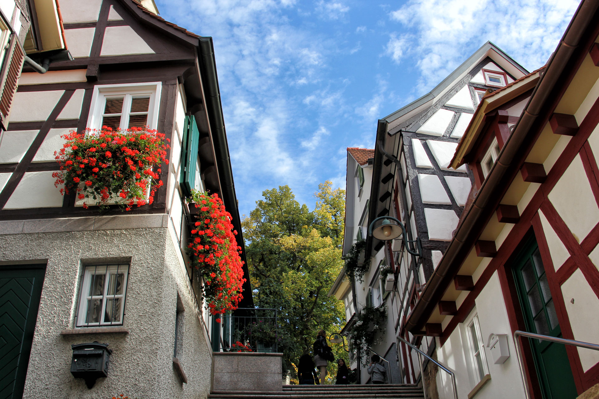 Historische Häuser in der Herrenberger Altstadt © Taxi Schwaben in Herrenberg